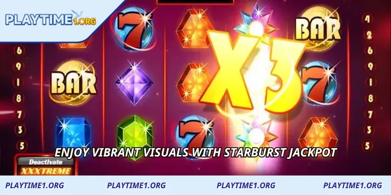 Enjoy vibrant visuals with Starburst Jackpot
