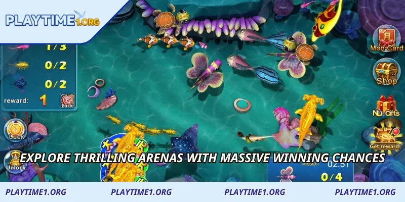 Explore thrilling arenas with massive winning chances