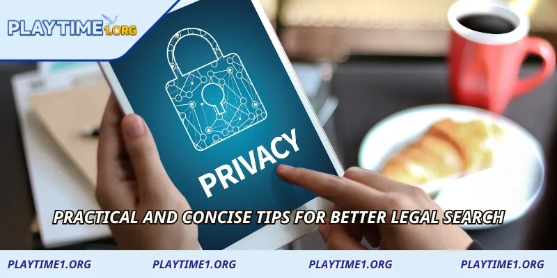 Practical and concise tips for better legal search